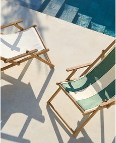 Zöld tömörfa kerti napozóágy Vilara – Kave Home