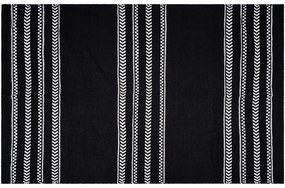 Szőnyeg fekete-fehér pamut, 120 x 180 cm