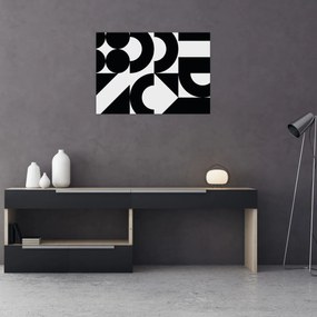 Üveg kép - Geometriai absztrakció N⁰2 (70x50 cm)