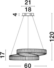 Függeszték Króm CONCETO NOVA LUCE 9019720