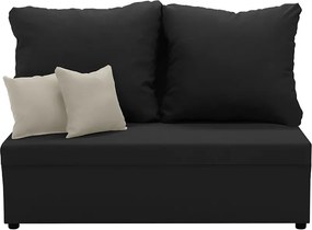 TOMI2 Kétszemélyes kinyitható kanapé Fekete/krém