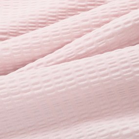 Goldea gyermek krepp ágyneműhuzat duo - rózsaszín masnik, púderrózsaszín hátoldal 140 x 200 és 70 x 90 cm