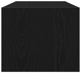 fekete tölgy színű szerelt fa TV-szekrény 80x31x25,5 cm