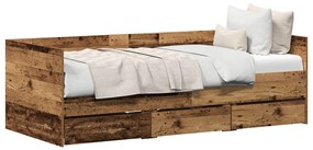 Rusztikus Nappaliágy Régi fa F.Engineered wood 90 x 200 cm