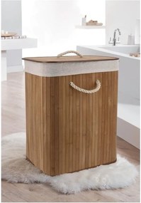 Rectangular bambusz szennyeskosár - Compactor