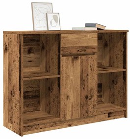 antik fa szerelt fa tálalószekrény fiókos 101x35x76 cm