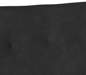 vidaXL Chesterfield Pad Fekete 112 x 65,5 x 75 cm Bársony