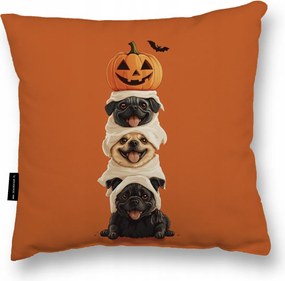 Halloween Párna Kutyákkal ajándék puha párna 40x40 sütőtök