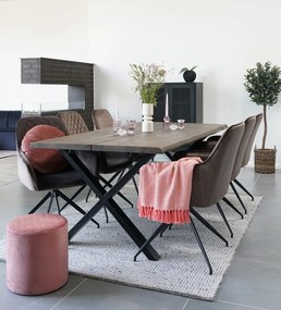 Barna kárpitozott étkezőfotel Harbo – House Nordic