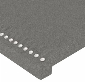 sötétszürke szövet LED-es fejtámla 80x5x118/128 cm