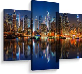 Manhattan képe éjjel (90x60 cm)