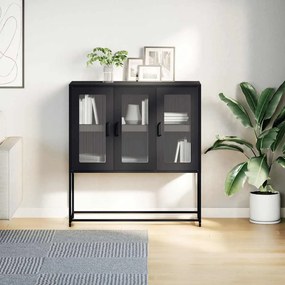 antracit hidegen hengerelt acél tálalószekrény 100,5x39x107 cm