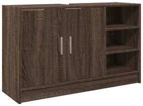 barna tölgy színű szerelt fa mosdószekrény 90 x 29 x 55 cm