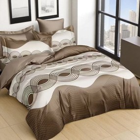 Pamut ágynemű Homa REZOR BROWN 7 részes 140X200 cm