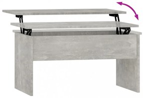 betonszürke szerelt fa dohányzóasztal 80 x 50,5 x 41,5 cm
