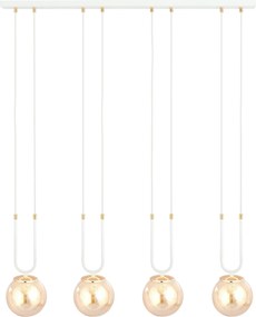 Emibig modern függeszték glam fehér mézédes emi1117/4