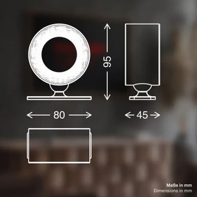 Briloner 3896015 - TARI LED újratölthető, fényerőszabályozható fali lámpa LED/1,6W/5V 1500 mAh fekete