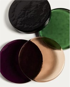 Sötétbarna üveg poháralátét Obila – Kave Home