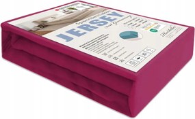 Jersey gumis lepedő, bordó 200x200 cm