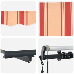 Automatikus Behúzható Napernyő Sárga és Narancs 600x300 cm