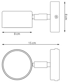 Fali lámpa SORA 1xGX53/12W/230V fekete