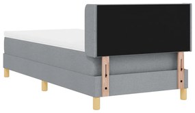 Boxspring Ágy Matrac Fekete Szürke Színben, 100 x 200 cm Szövet