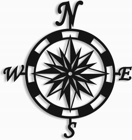 Áttört Kép 3D 43X40 Iránytű Rózsa Szél Fali Dekoráció