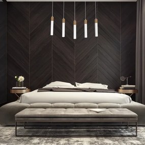 Csillár zsinóron SOLO 5xGU10/MR11/40W/230V fehér