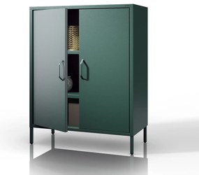 Szafka z półkami VITO, 800 x 1015 x 400 mm, Modern: butelkowa zieleń