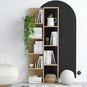 Polcos tároló könyvespolc 50x30x170cm barna FUR1959-1