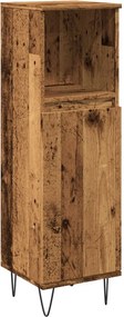 vidaXL antik fa színű szerelt fa fürdőszobaszekrény 30 x 30 x 100 cm