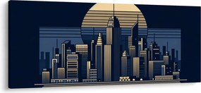Kép – Geometrikus város (120x50 cm)