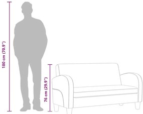 kétszemélyes barna művelúr kanapé