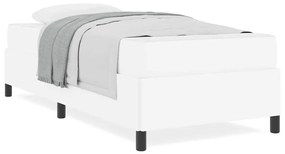 Ágykeret matraccal matracmal Fehér 90 x 190 cm Műbőr