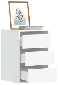 fehér szerelt fa fiókos sarokszekrény 40 x 41 x 58 cm