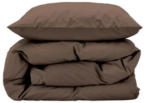 Barna kétszemélyes hosszabbított pamut-perkál ágyneműhuzat 200x220 cm Crisp – Södahl