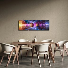 Kép - Naprendszer (órával) (90x30 cm)
