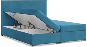 Agen ágy, bársony, 180 x 200, ágyneműtartóval, zöld