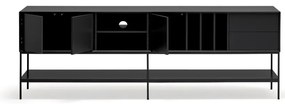 Fekete TV-állvány 220x74x45 cm Platt – Teulat