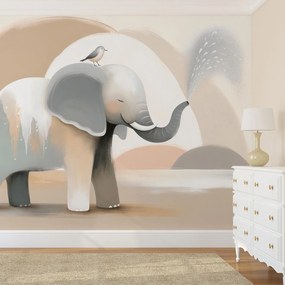 Fotótapéta - Elefánt pasztell színekben (147x102 cm)