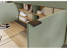 Zöld-natúr színű előszoba bútor Ameca – Germania