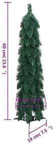 megvilágított műkarácsonyfa 30 LED-del 60 cm