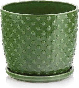 Kerámia Virágtartó Állvánnyal 20 x 18 cm Zöld