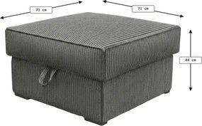 SMART COSARO XL tárolós puff, 71x71 cm, sötétbarna