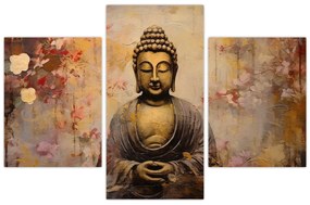 Kép - Buddha, festészet (90x60 cm)