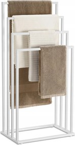 Fürdőszobai Törölközőtartó Állvány 4 Szintes Fehér Matt