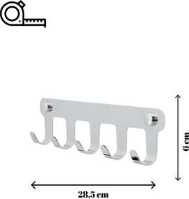 Smart fali fogas, króm, 28,5 cm
