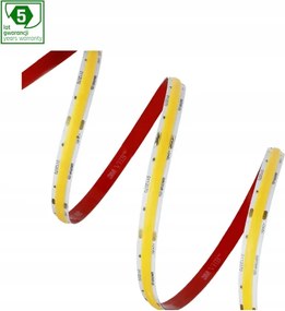 Led szalag 24V IP20 szilikonmentes Cob 40W b.meleg 3000K 88lm/W 3500lm/5m