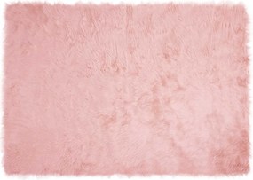 vidaXL Műgyapjú Szőnyeg Tafalla Rózsaszín 140 x 200 cm Poliészter