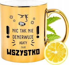 Prémium Arany Csillogó Bögre Achát Ajándék Nyomtatott Fotóval